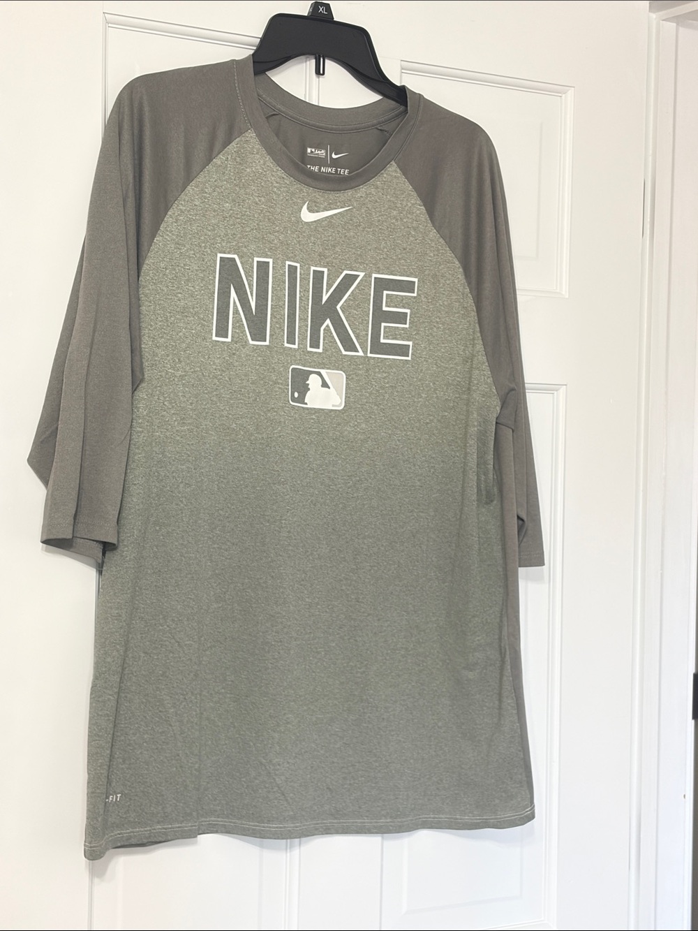 Nike Baseball Olive Green Raglan Short-Sleeve Performance Tee